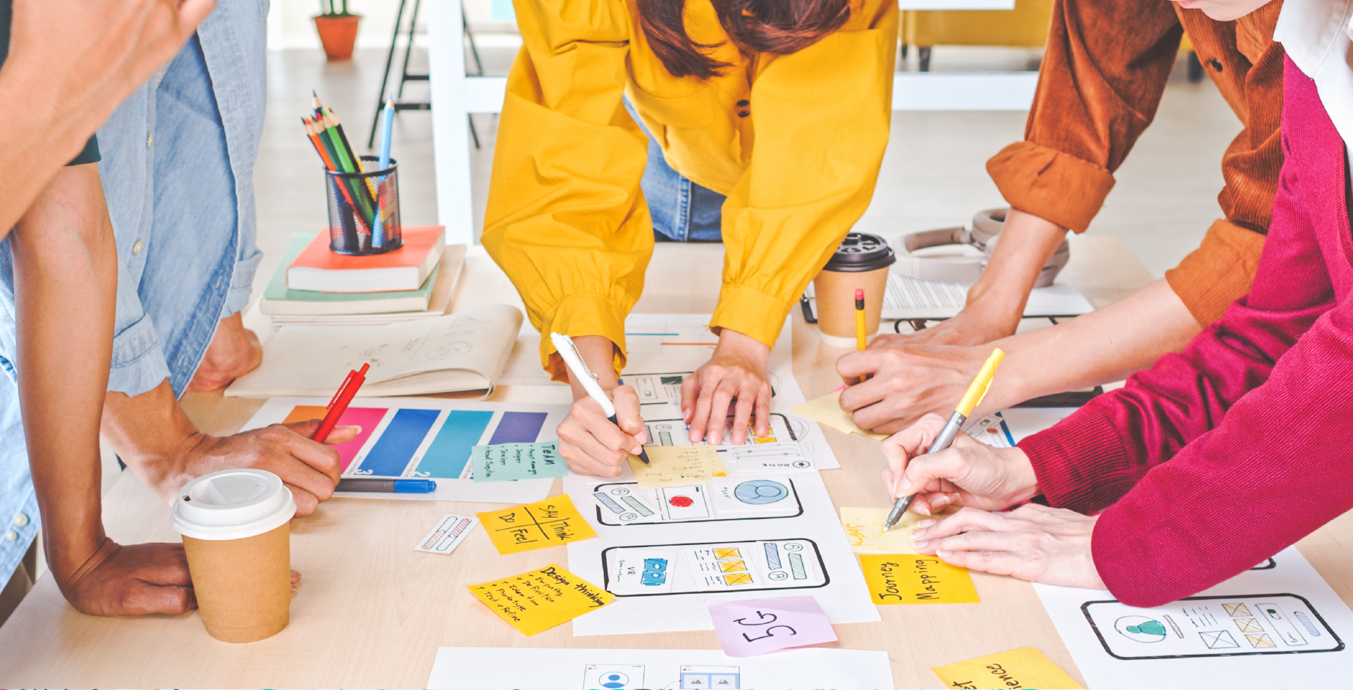 there is a group that are o=preparing website and designing it with plans and illustrations